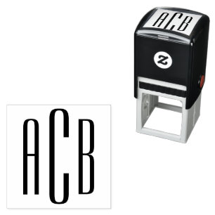 Dreibuchstaben-Monogramm Permastempel