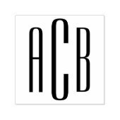 Dreibuchstaben-Monogramm Permastempel (Design)