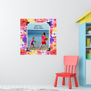 Dreibunte Hibiskusblüten-Mosaik, Poster