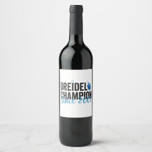 Dreidel Champion Seit 2001 Funny Hanukkah Geschenk Weinetikett