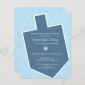 Dreidel Chanukah Party Einladung (Vorne/Hinten)