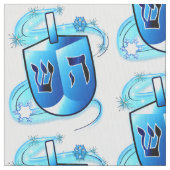 Dreidel, das mit Schneeflocken spinnt Stoff (Nahaufnahme)