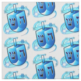 Dreidel, das mit Schneeflocken spinnt Stoff