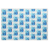 Dreidel, das mit Schneeflocken spinnt Stoff (Fat Quarter (45,7 x 55,9 cm))