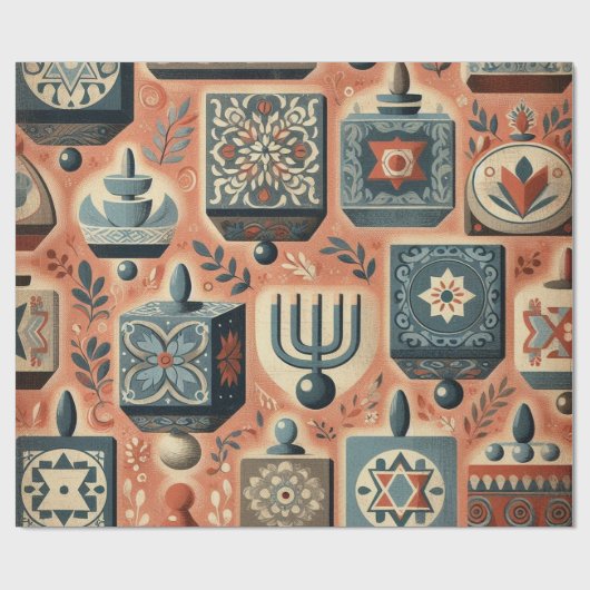 Dreidel Dreidel Geschenkpapier (Flach)