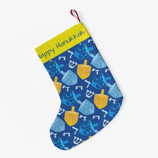 Dreidel Fun Hanukkah Kleiner Weihnachtsstrumpf (Rückseite (Hängend))