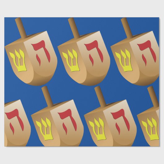 Dreidel Geschenkpapier (Flach)