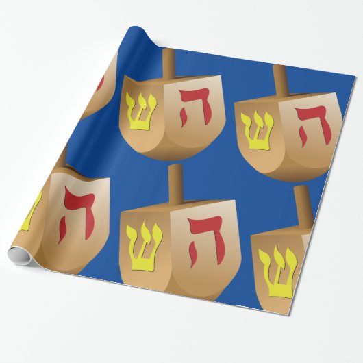 Dreidel Geschenkpapier (Ungerollt)