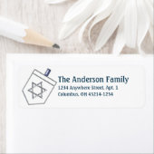 Dreidel Hanukkah Address Labels d9 (Insitu)