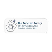 Dreidel Hanukkah Address Labels d9 (Vorne)