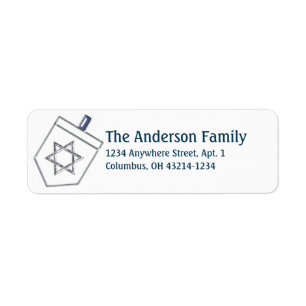 Dreidel Hanukkah Address Labels d9