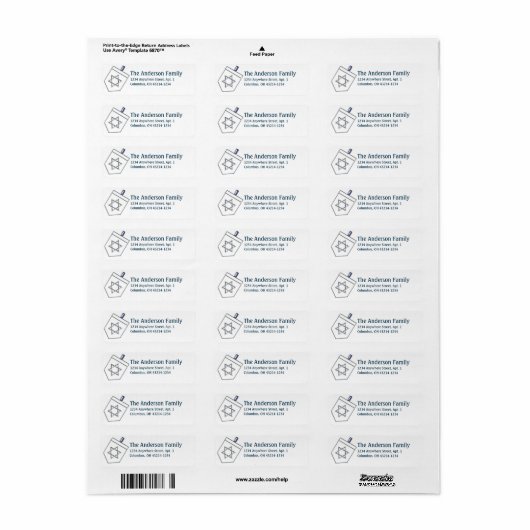 Dreidel Hanukkah Address Labels d9 (Vorne)