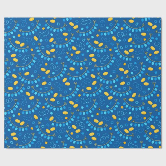 Dreidel Hanukkah Geschenkpapier (Flach)