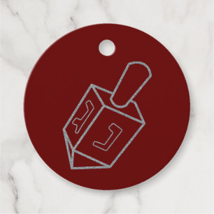 Dreidel Hanukkah Glitzer Geschenkanhänger