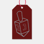 Dreidel Hanukkah Glitzer Geschenkanhänger (Vorderseite)