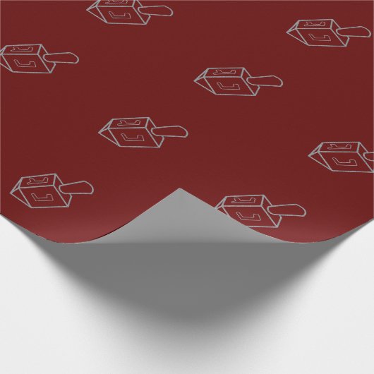 Dreidel Hanukkah Glitzer Wrapping Paper Geschenkpapier (Ecke)