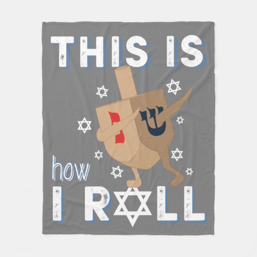 Dreidel Menorah Funny Hanukkah Geschenk so ich Fleecedecke (Vorderseite)