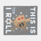 Dreidel Menorah Funny Hanukkah Geschenk so ich Fleecedecke (Vorderseite (Horizontal))