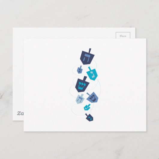 dreidel postkarte (Vorne/Hinten)