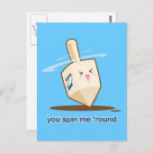 Dreidel Postkarte (Vorne/Hinten)