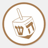 Dreidel Runder Aufkleber (Vorderseite)