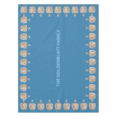 Dreidel Rustic Oak Blue Jewish Holiday Hanukkah Tischdecke (Vorderseite)