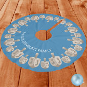 Dreidel Rustic Oak Hanukkah Pattern Chrismukkah Polyester Weihnachtsbaumdecke