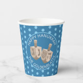 Dreidel Rustikale Eiche Niedlich Polka Dot Party H Pappbecher (Vorderseite)