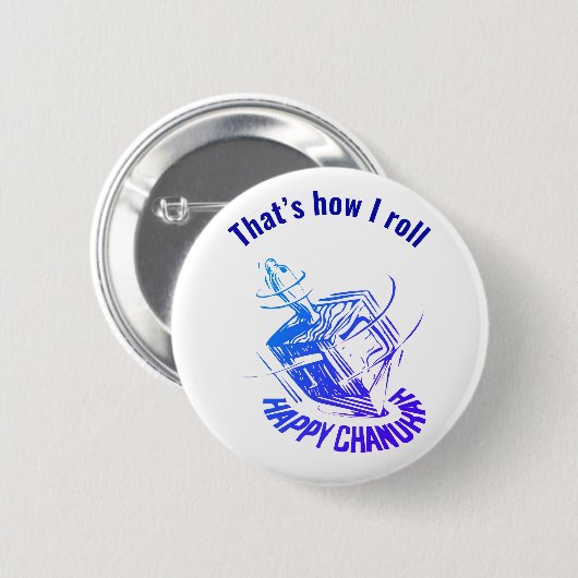 Dreidel So rolle ich Button (Vorne & Hinten)