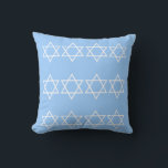 DREIDEL & STARS, BABY BLUE & WHITE Kissen<br><div class="desc">BABY BLUE und weiß Dreidel Kissen STAR VON DAVID TRIM STAR OF DAVID ON BACK von Designer Sandy Closs ~ Sandy Closs~</div>
