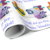 Dreidel 'Til you Drop Wrapping Paper für Hanukkah! Geschenkpapier (Rolleneckpunkt)