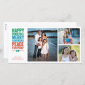 Dreidel Tree 3 Feiertagskarte (Vorne/Hinten)