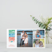 Dreidel Tree 3 Feiertagskarte (Stehend Vorderseite)