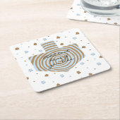 Dreidel-Wirbel von Blue and Browns Rechteckiger Pappuntersetzer (angewinkelt)