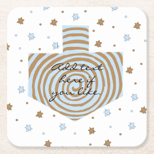 Dreidel-Wirbel von Blue and Browns Rechteckiger Pappuntersetzer (Vorderseite)