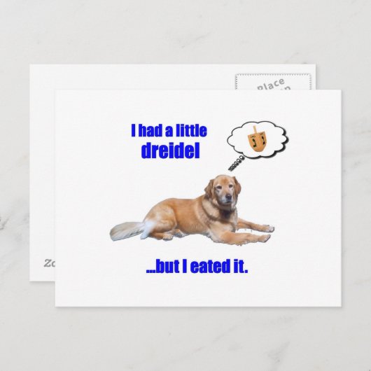DreidelDog Postkarte (Vorne/Hinten)