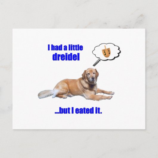 DreidelDog Postkarte (Vorderseite)