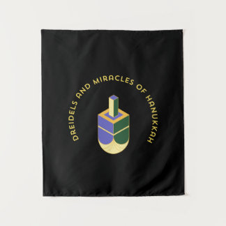 DREIDELS AND MIRACLES OF HANUKKAH WANDTEPPICH