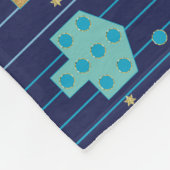 Dreidels in Blue Hanukkah Fleece Blanket (Ecke)