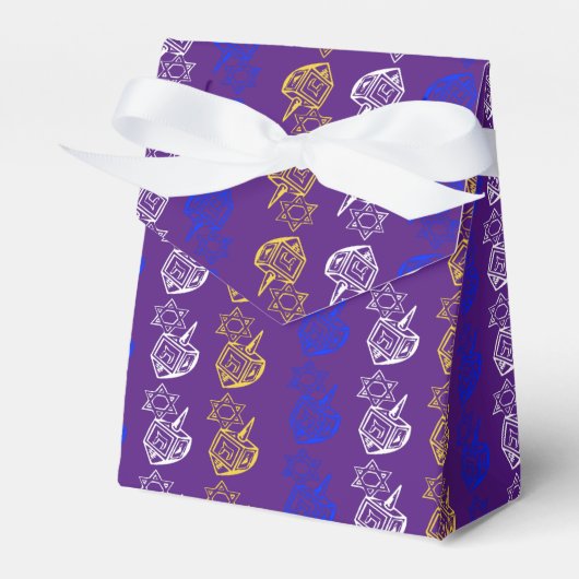 Dreidels + Stars Gefälligkeitsbox Geschenkschachtel (Vorderseite)