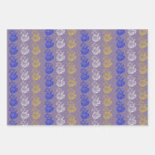 Dreidels + Sterne Geschenkpapier Set (Vorderseite 2)