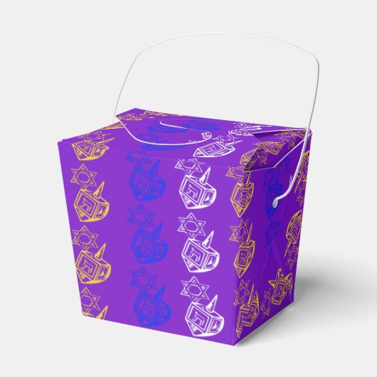 Dreidels + Sterne Geschenkschachtel (Vorderseite)