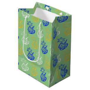 Dreidels + Sterne Mittlere Geschenktüte