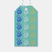Dreidels + Sternengeschenktafeln Geschenkanhänger (Vorderseite)