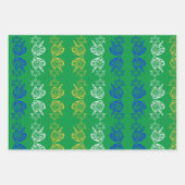 Dreidels- und Stars-Wrapping Paper Sheets Geschenkpapier Set (Vorderseite 3)