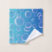 Dreidimensionale farbige Blasen Badhandtuch Set (Waschlappen)