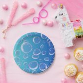 Dreidimensionale farbige Blasen Pappteller (Party)