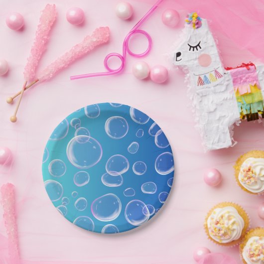 Dreidimensionale farbige Blasen Pappteller (Party)