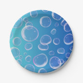 Dreidimensionale farbige Blasen Pappteller (Vorderseite)