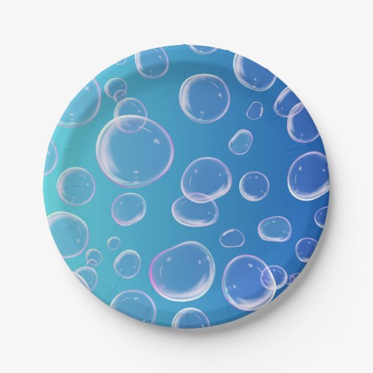 Dreidimensionale farbige Blasen Pappteller (Vorderseite)